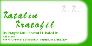katalin kratofil business card